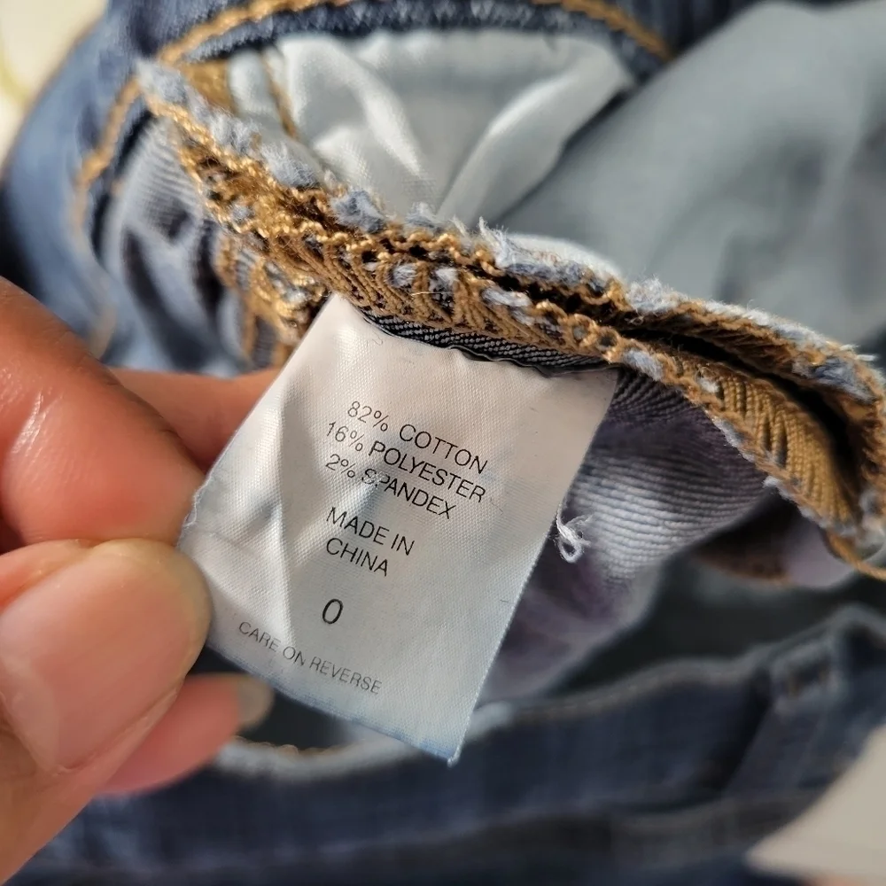 New York & Company Blue Long Inseam Denim Shorts